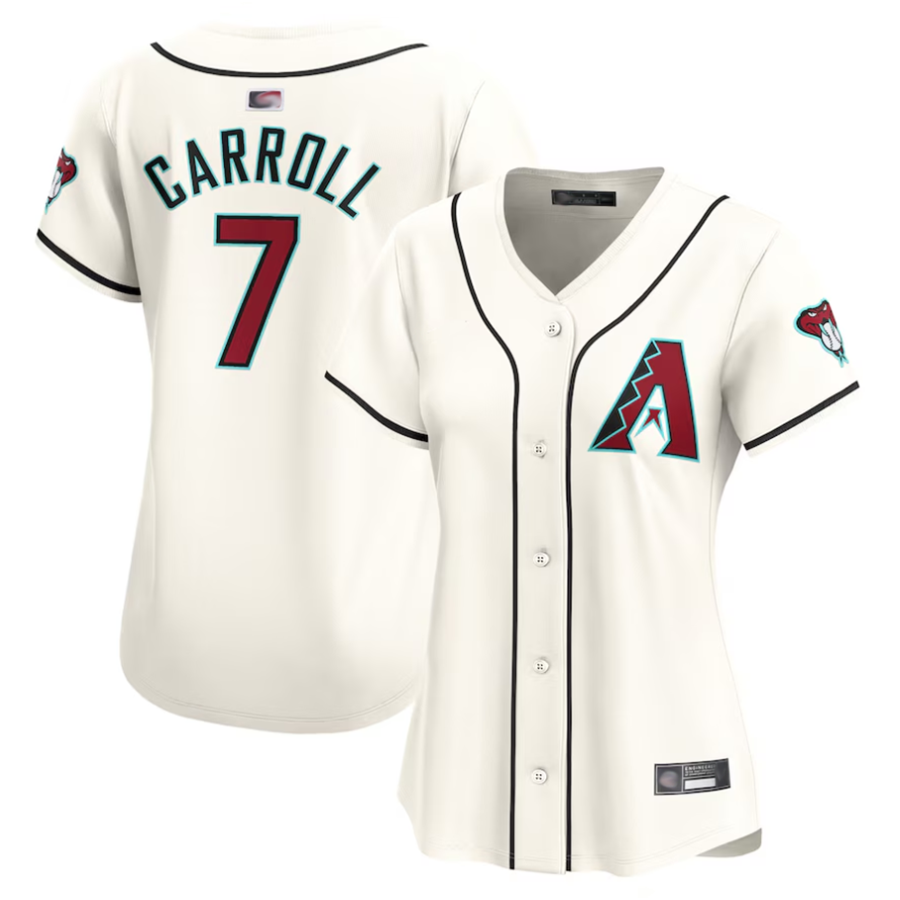 Leonaf A.Diamondbacks #7 Corbin Carroll Player Cream Home Limited Personalized Stitched Jerseys