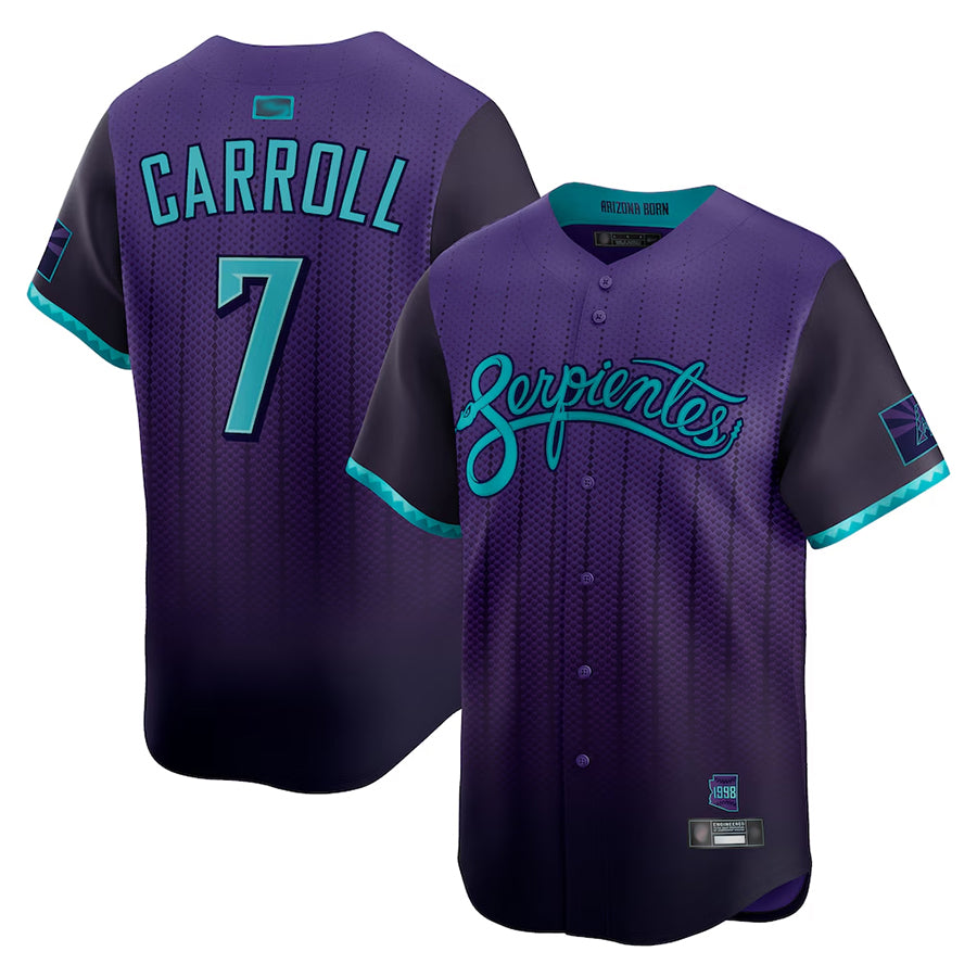 Leonaf A.Diamondbacks #7 Corbin Carroll Player Purple City Connect Limited Personalized Stitched Jerseys