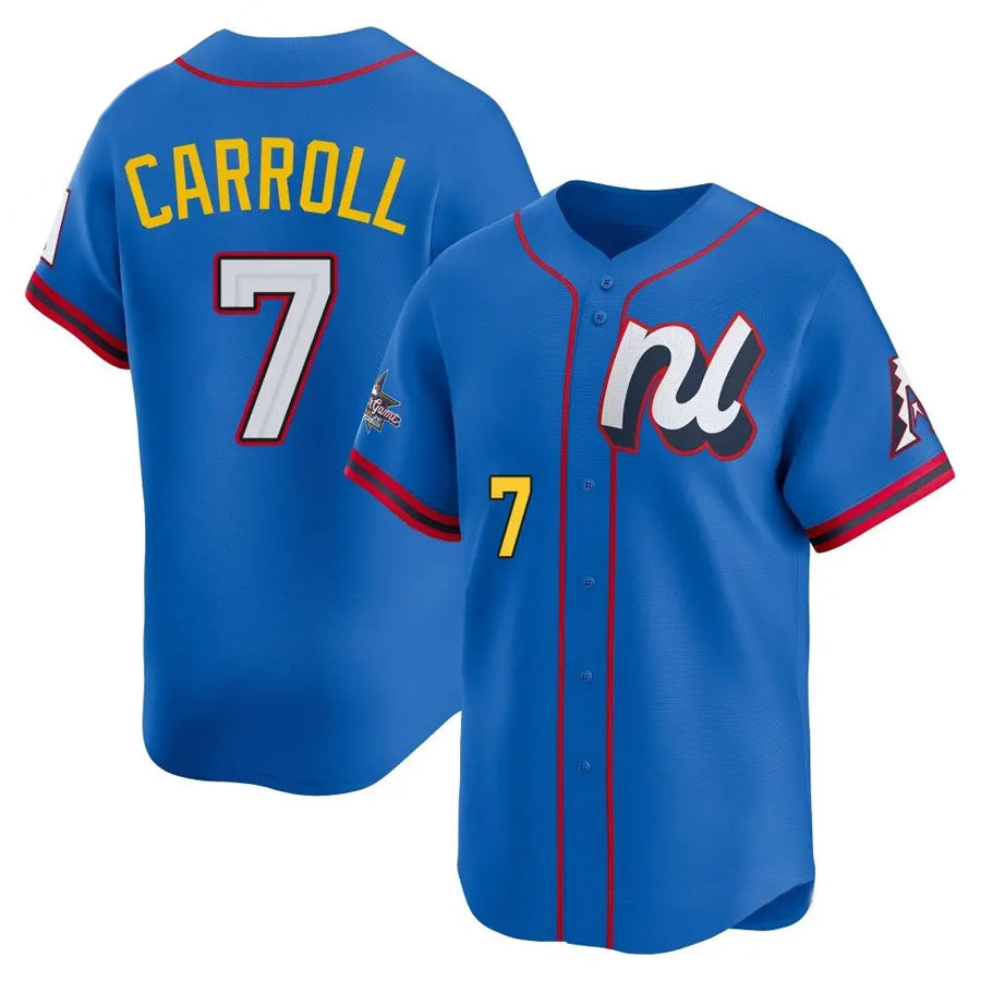 Leonaf A.Diamondbacks #7 Corbin Carroll Player Blue All-Star Edition Limited Personalized Stitched Jerseys