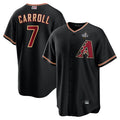Leonaf A.Diamondbacks #7 Corbin Carroll Player Black World Series Replica Personalized Stitched Jerseys