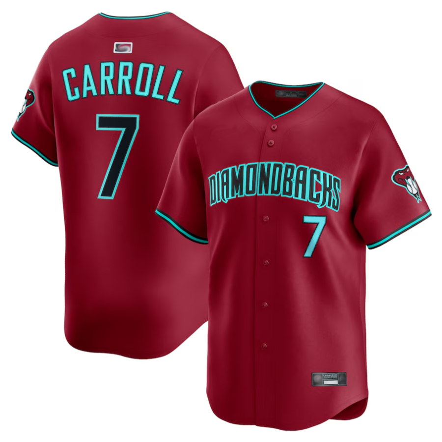 Leonaf A.Diamondbacks #7 Corbin Carroll Player Red Alternate Limited Personalized Stitched Jerseys