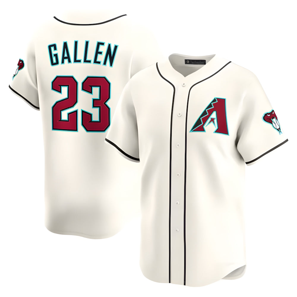 Leonaf A.Diamondbacks #23 Zac Gallen Player Cream Game Limited Stitched Jerseys