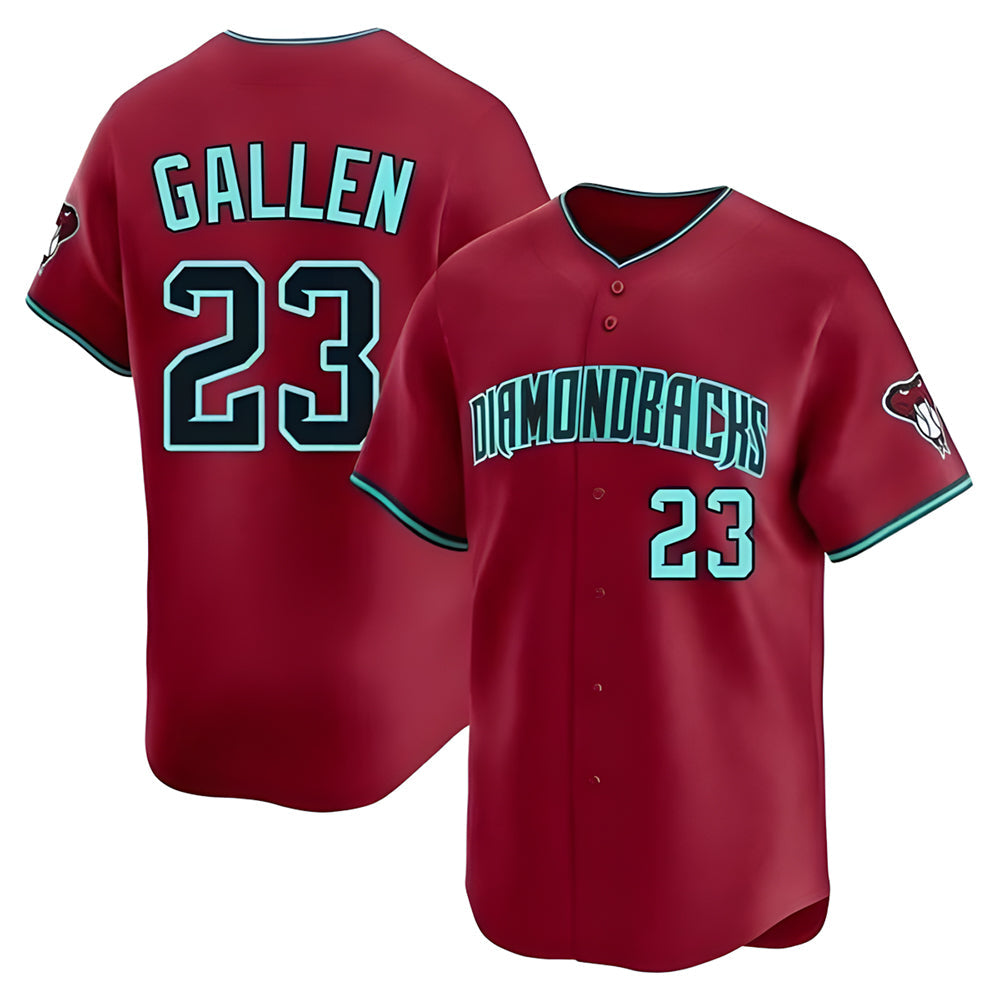 Leonaf A.Diamondbacks #23 Zac Gallen Player Red Blue reserve Replica Game Stitched Jerseys