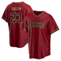 Leonaf A.Diamondbacks #23 Zac Gallen Player Red Replica Game Stitched Jerseys