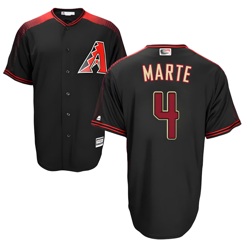 Leonaf A.Diamondbacks #4 Ketel Marte Player Black Big & Tall Replica Limited Stitched Jerseys