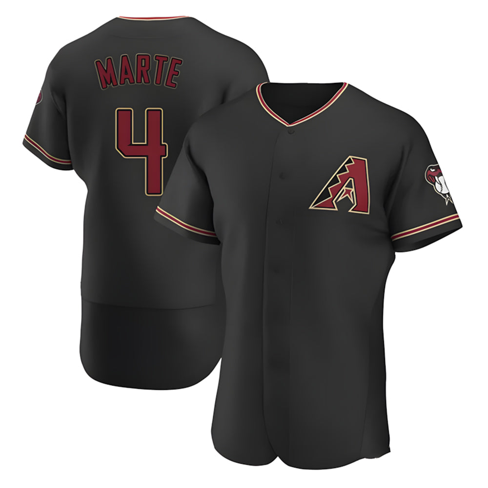 Leonaf A.Diamondbacks #4 Ketel Marte Player Black Limited Elite Stitched Jerseys
