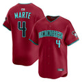Leonaf A.Diamondbacks #4 Ketel Marte Player Red Home Limited Stitched Jerseys