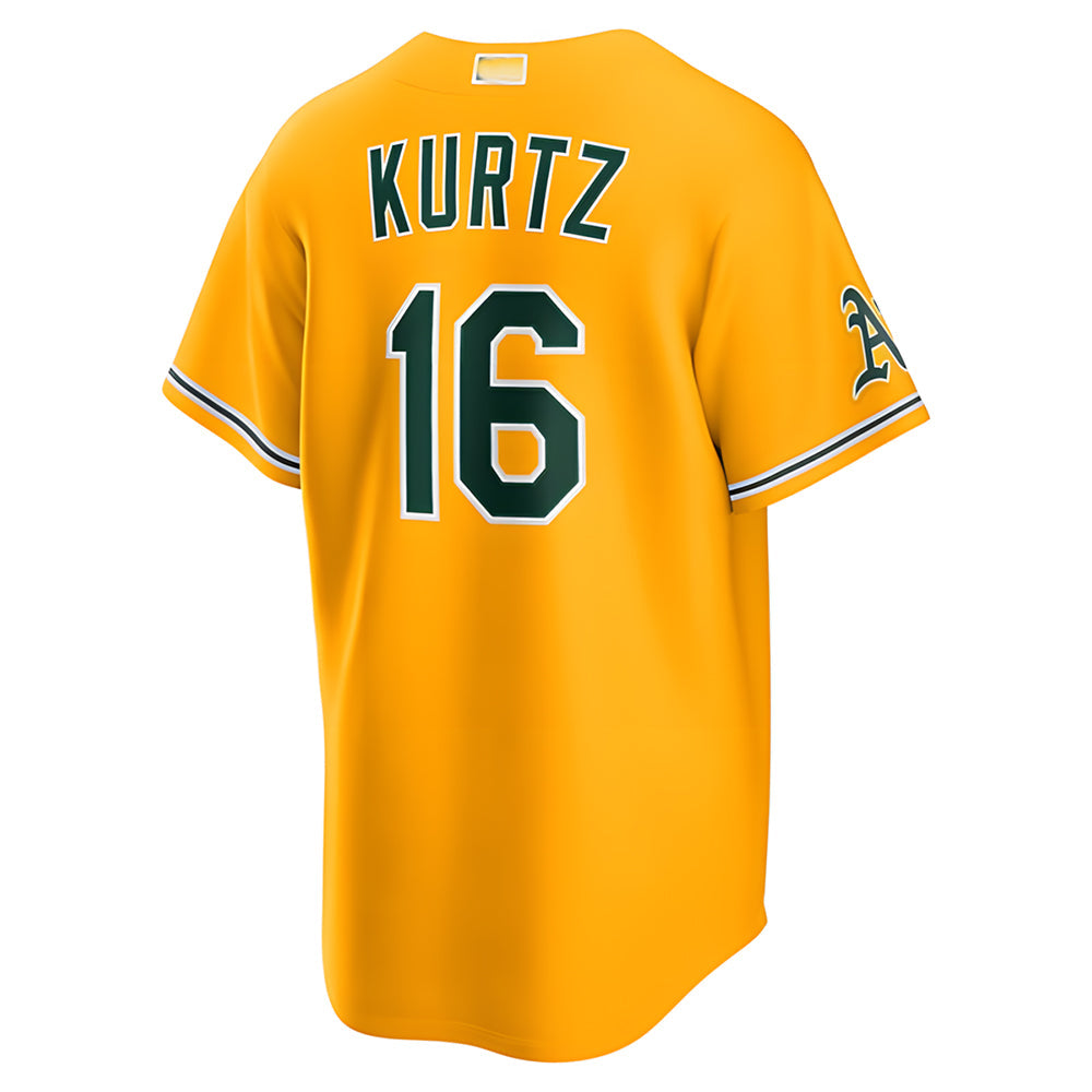 Leonaf Athletics #16 Nick Kurtz Player Gold Alternate Stadium Stitched Jerseys