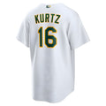 Leonaf Athletics #16 Nick Kurtz Player White Home Game Stitched Jerseys