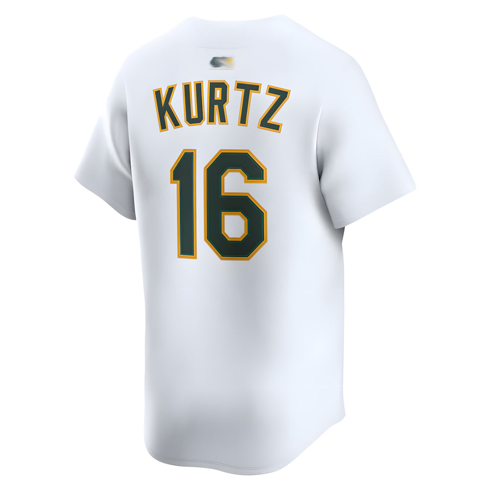 Leonaf Athletics #16 Nick Kurtz Player White Home Limited Stitched Jerseys