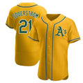 Leonaf Athletics #21 Tyler Soderstrom Player Gold Authentic Alternate Stitched Jersey