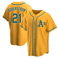 Leonaf Athletics #21 Tyler Soderstrom Player Gold Replica Alternate Stitched Jersey