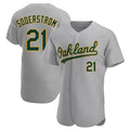 Leonaf Athletics #21 Tyler Soderstrom Player Gray Authentic Road Stitched Jersey