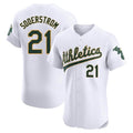 Leonaf Athletics #21 Tyler Soderstrom Player White Elite Home Stitched Jersey