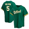 Leonaf Athletics #5 Jacob Wilson Green Kelly Alternate Stitched Jersey