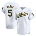 Leonaf Athletics #5 Jacob Wilson White Limited Home Stitched Jersey