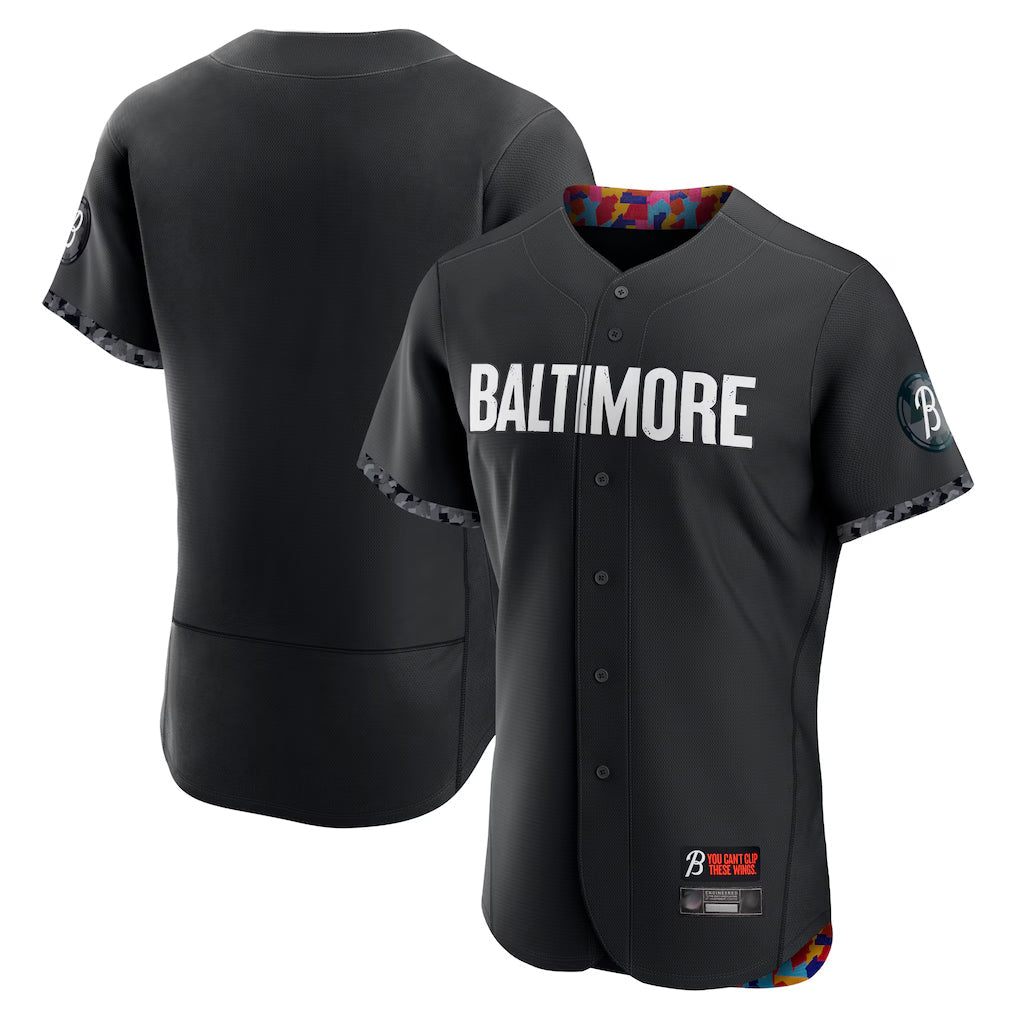 Leonaf B.Orioles Black City Connect Limited Elite Home Blank Player Stitched Jerseys
