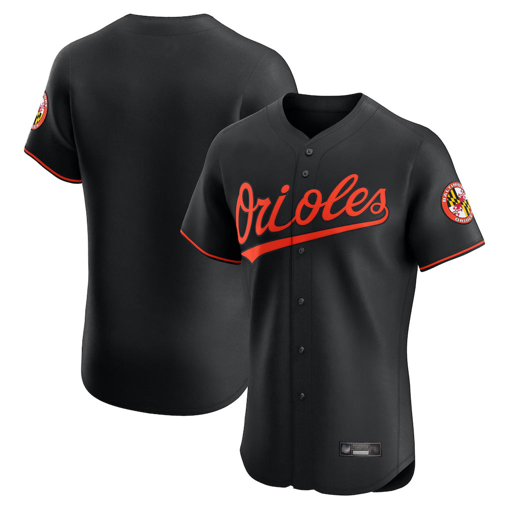 Leonaf B.Orioles Black Limited Elite Home Game Blank Player Stitched Jerseys