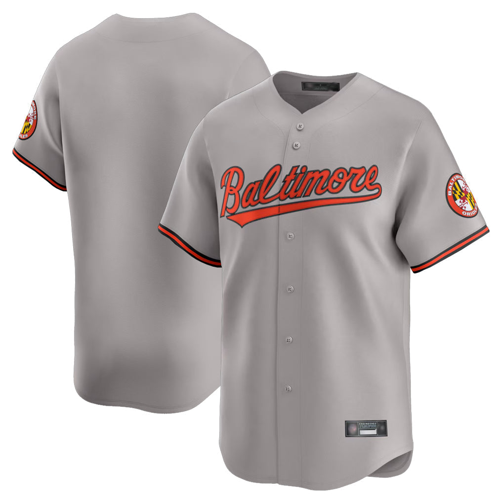 Leonaf B.Orioles Gray Limited Home Game Blank Player Stitched Jerseys