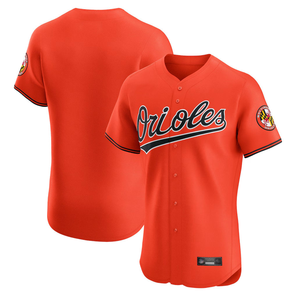 Leonaf B.Orioles Orange Limited Elite Home Game Blank Player Stitched Jerseys