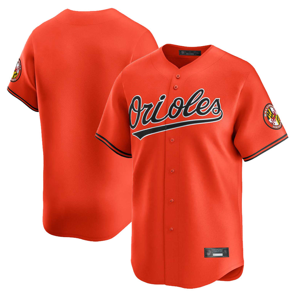 Leonaf B.Orioles Orange Limited Home Game Blank Player Stitched Jerseys