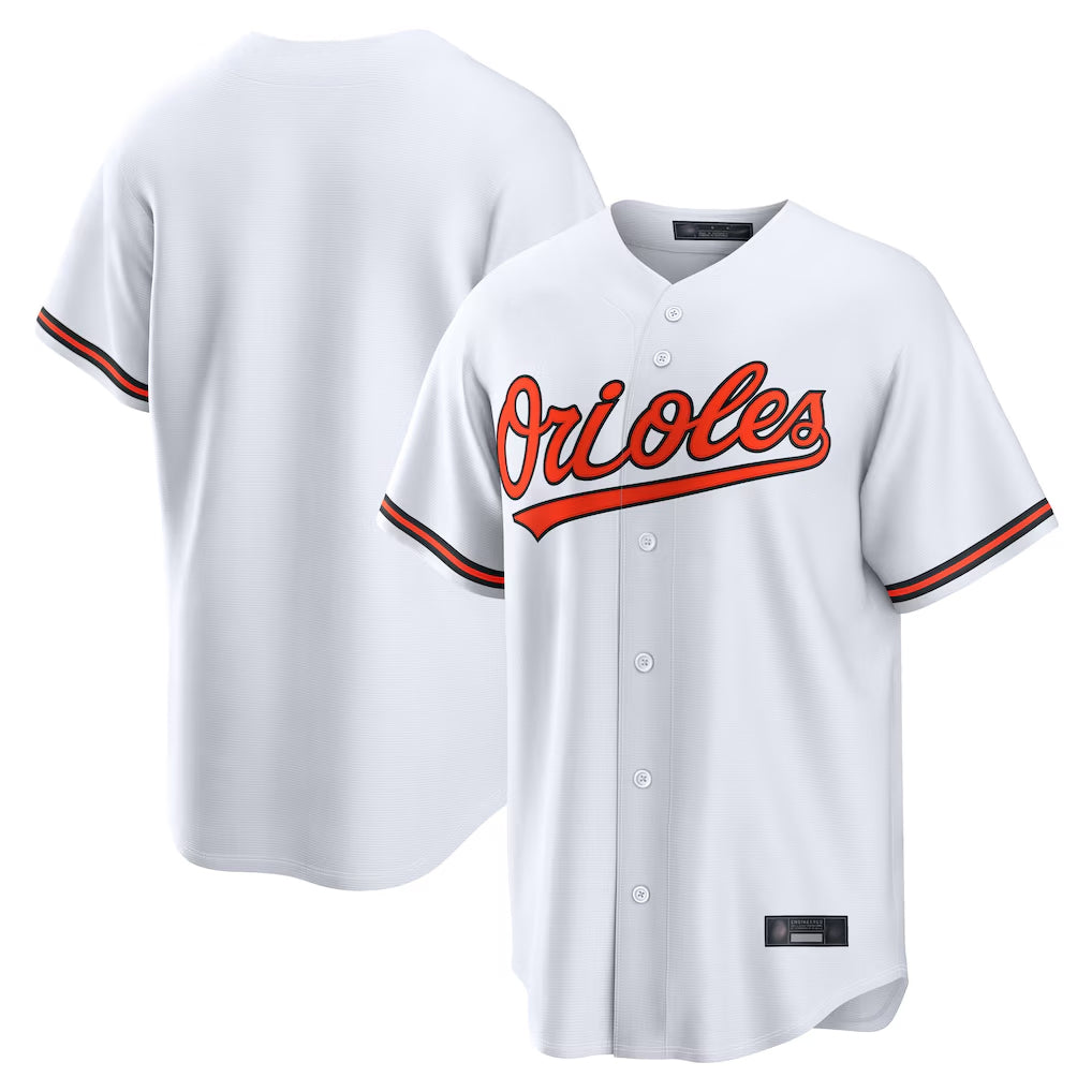 Leonaf B.Orioles White Home Game Blank Player Stitched Jerseys