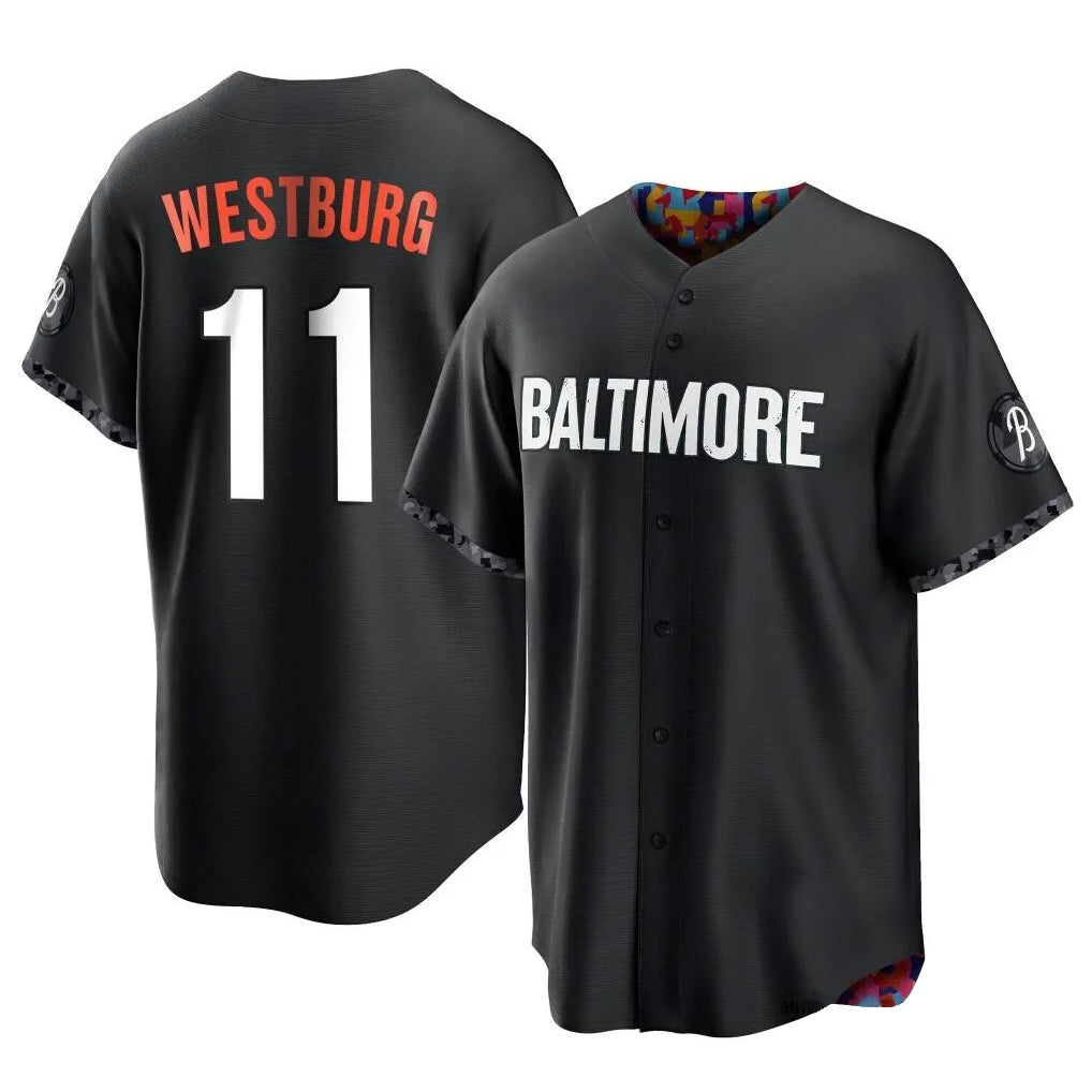Leonaf B.Orioles #11 Jordan Westburg Player Black City Connect Home Game Stitched Jerseys