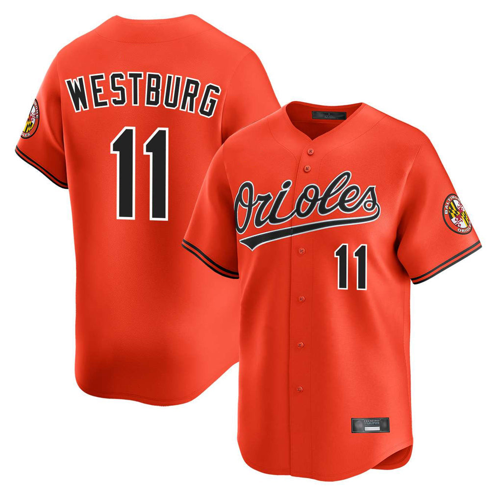Leonaf B.Orioles #11 Jordan Westburg Player Orange Limited Home Game Stitched Jerseys