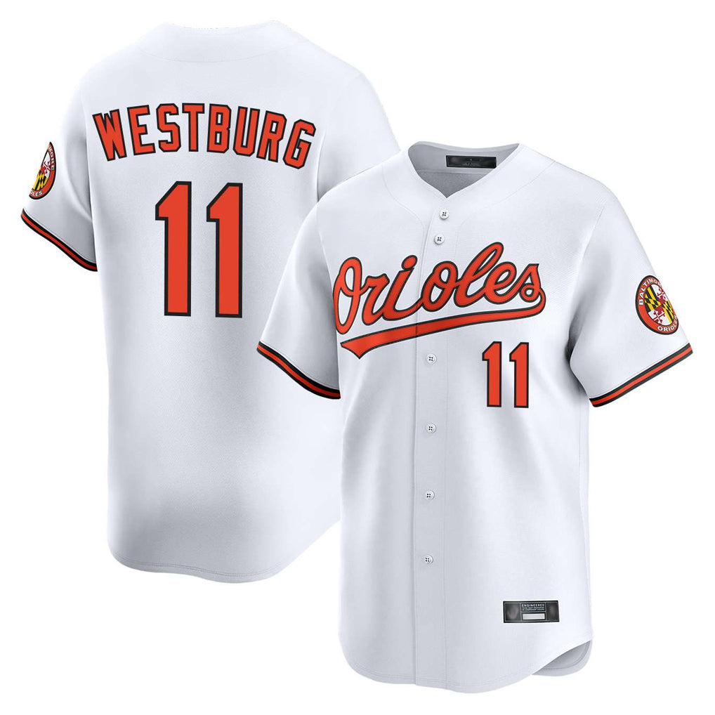 Leonaf B.Orioles #11 Jordan Westburg Player White Limited Home Game Stitched Jerseys