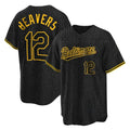 Leonaf B.Orioles #12 Dylan Beavers Player Black Snake Skin City Home Game Stitched Jerseys