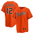 Leonaf B.Orioles #12 Dylan Beavers Player Orange Home Game Stitched Jerseys
