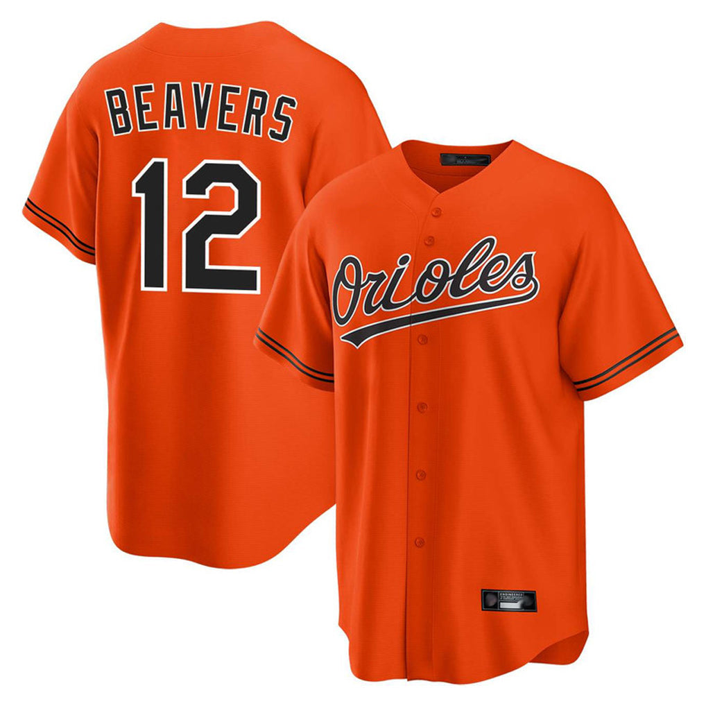 Leonaf B.Orioles #12 Dylan Beavers Player Orange Home Game Stitched Jerseys