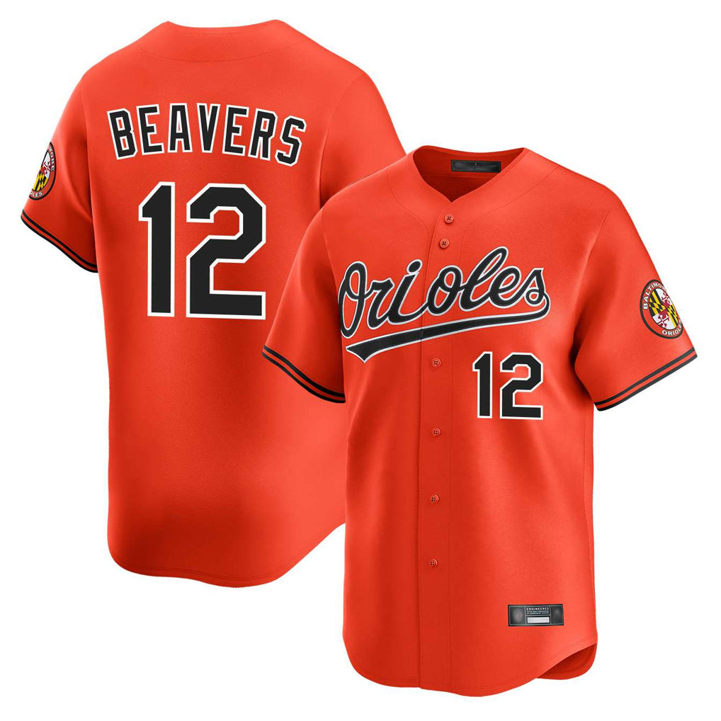 Leonaf B.Orioles #12 Dylan Beavers Player Orange Limited Home Game Stitched Jerseys