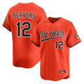 Leonaf B.Orioles #12 Dylan Beavers Player Orange Limited Home Game Stitched Jerseys