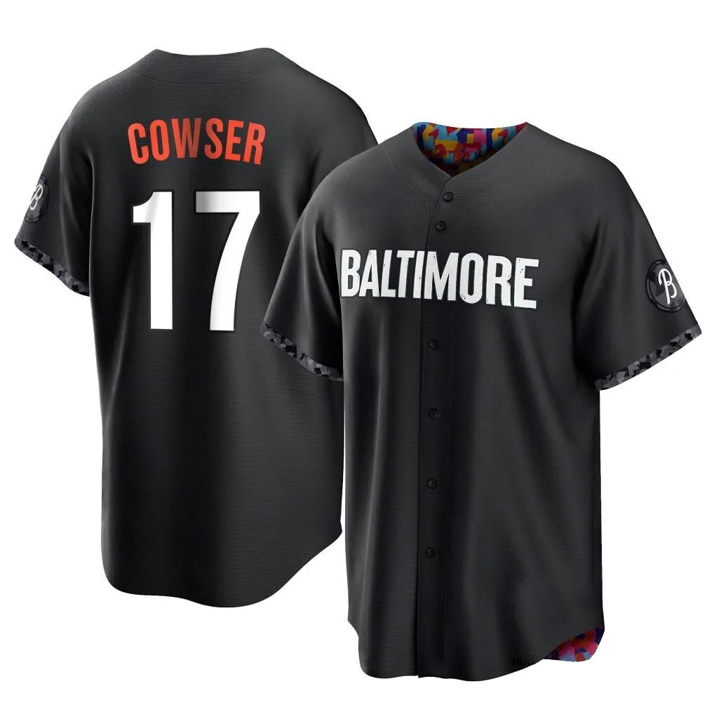 Leonaf B.Orioles #17 Colton Cowser Player Black City Connect Home Game Stitched Jerseys