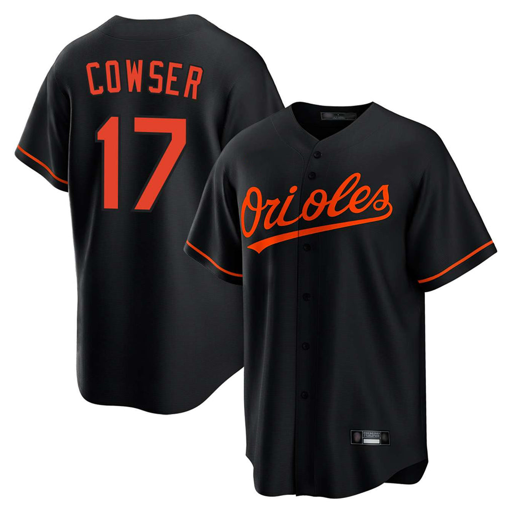 Leonaf B.Orioles #17 Colton Cowser Player Black Home Game Stitched Jerseys