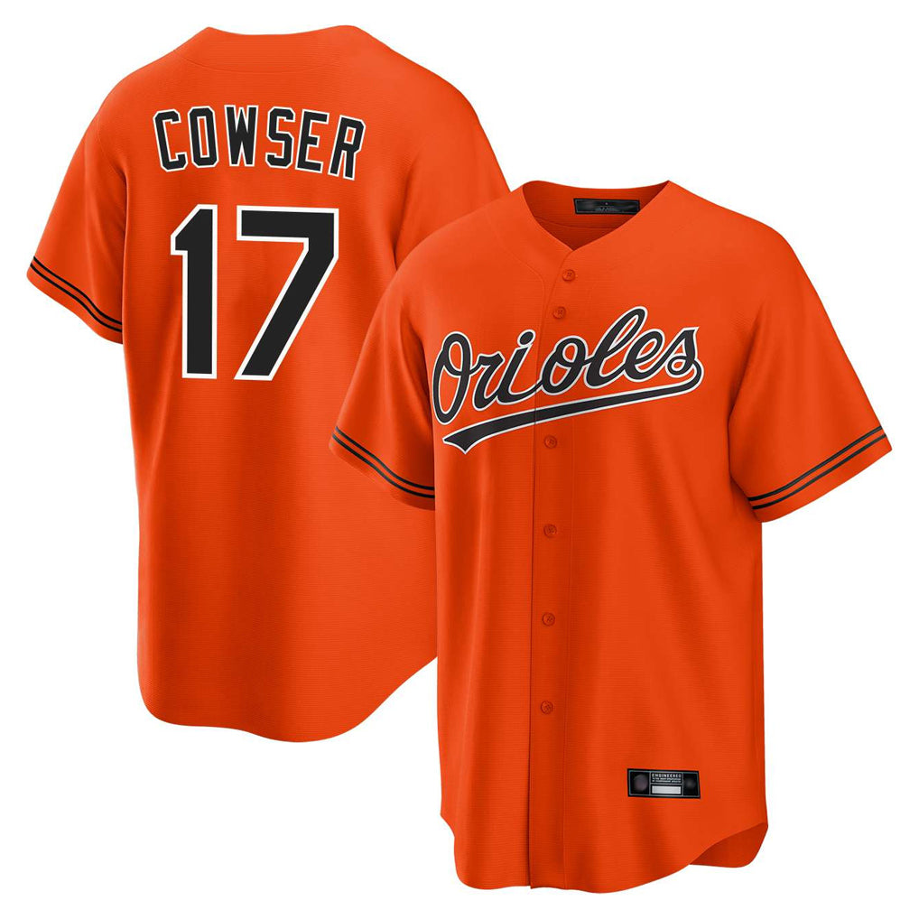 Leonaf B.Orioles #17 Colton Cowser Player Orange Home Game Stitched Jerseys