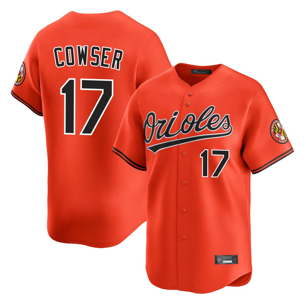 Leonaf B.Orioles #17 Colton Cowser Player Orange Limited Home Game Stitched Jerseys