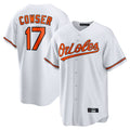 Leonaf B.Orioles #17 Colton Cowser Player White Home Game Stitched Jerseys