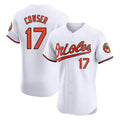 Leonaf B.Orioles #17 Colton Cowser Player White Limited Elite Home Game Stitched Jerseys