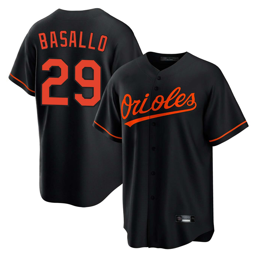 Leonaf B.Orioles #29 Samuel Basallo Player Black Home Game Stitched Jerseys