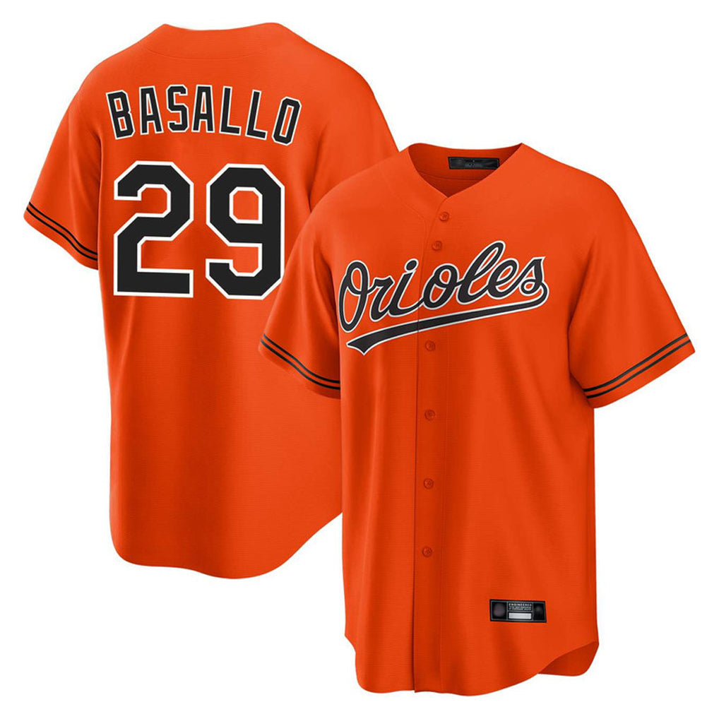 Leonaf B.Orioles #29 Samuel Basallo Player Orange Home Game Stitched Jerseys