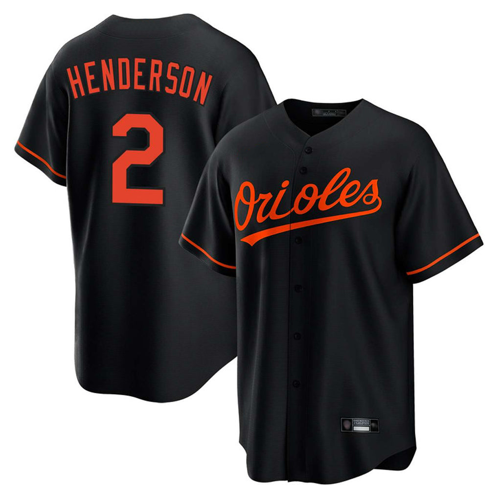 Leonaf B.Orioles #2 Gunnar Henderson Player Black Home Game Stitched Jerseys