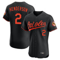 Leonaf B.Orioles #2 Gunnar Henderson Player Black Limited Elite Home Game Stitched Jerseys