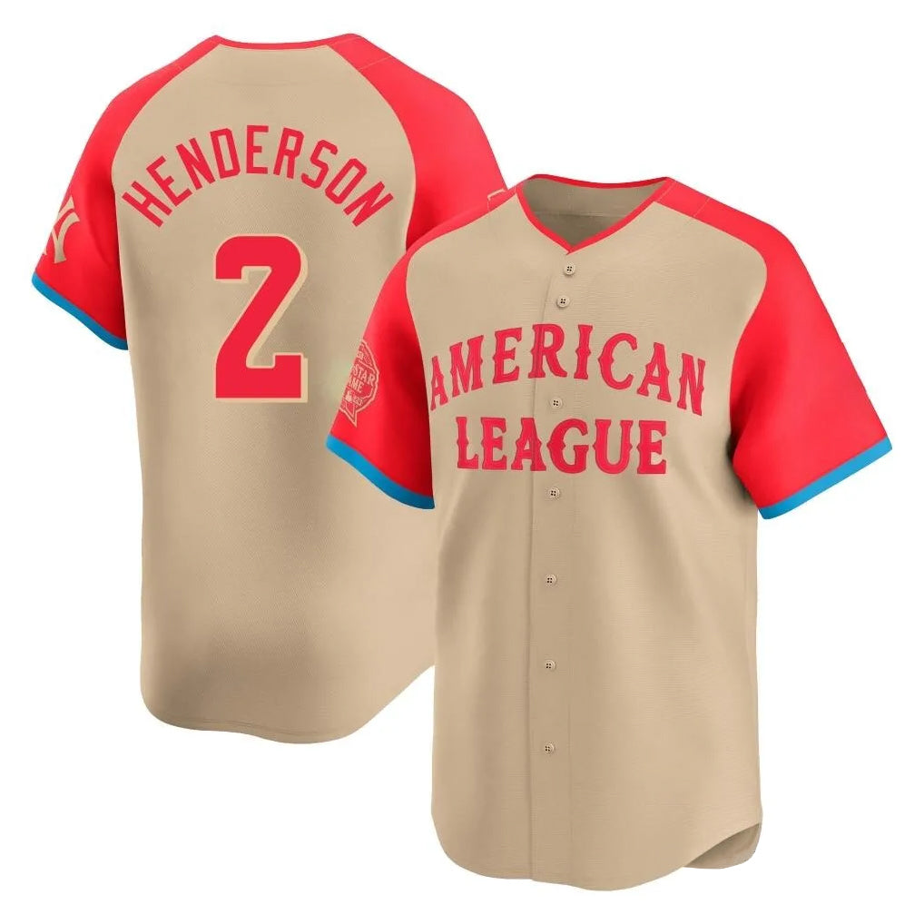 Leonaf B.Orioles #2 Gunnar Henderson Player Cream American League All-Star Limited Home Game Stitched Jerseys