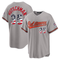 Leonaf B.Orioles #35 Adley Rutschman Gray USA 250 Fourth of July Road Stadium Jersey
