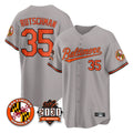 Leonaf B.Orioles #35 Adley Rutschman Gray 30th Anniversary of 2131 Home Game Stitched Jerseys