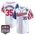 Leonaf B.Orioles #35 Adley Rutschman White USA 250 Independence Day Vapor Premier Limited Home Game Stitched Jerseys