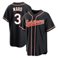 Leonaf B.Orioles #3 Taylor Ward Player Black Out Home Game Stitched Jerseys