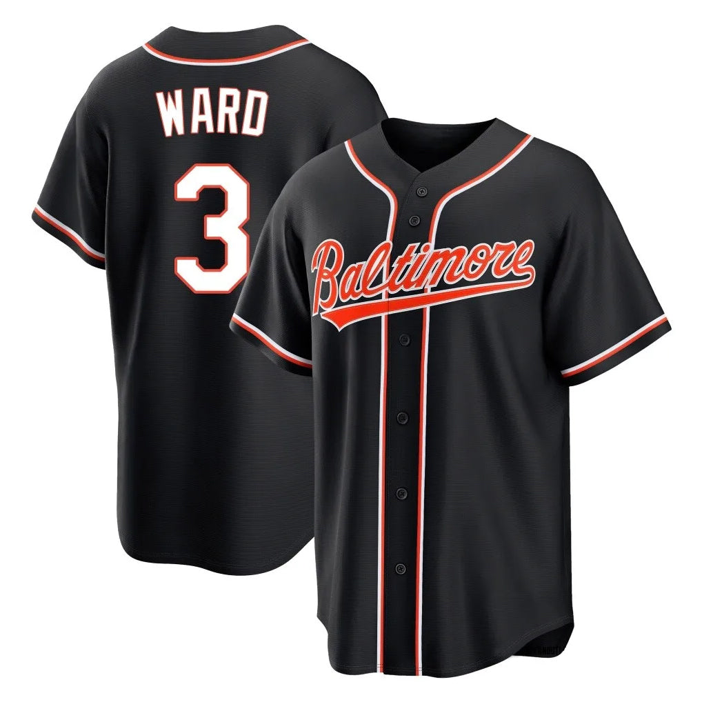 Leonaf B.Orioles #3 Taylor Ward Player Black Out Home Game Stitched Jerseys